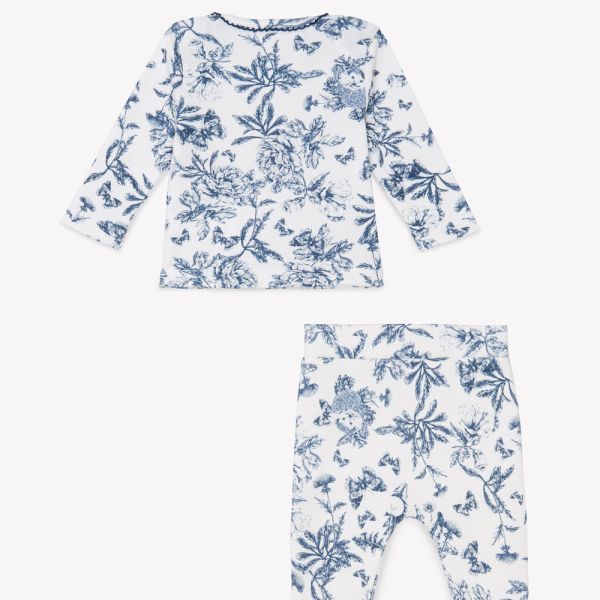 Pyjama bébé deux pièces en Toile de Jouy 2 ans