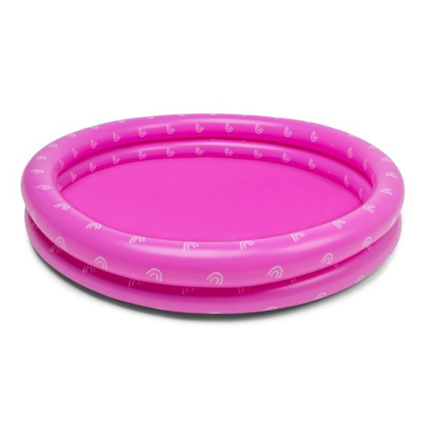 Piscine bébé Ø 100 cm Rose 2 anneaux