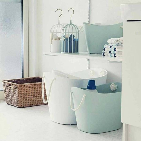 Panier de rangement Balcolore 38 litres - Blanc