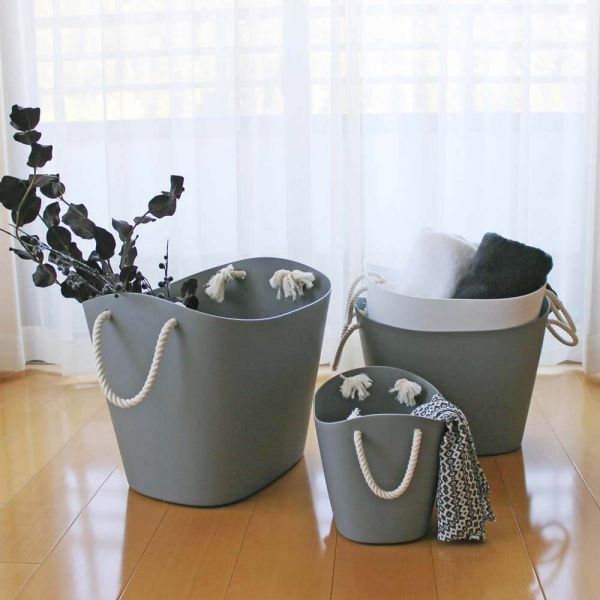 Panier de rangement Balcolore 38 litres - Gris