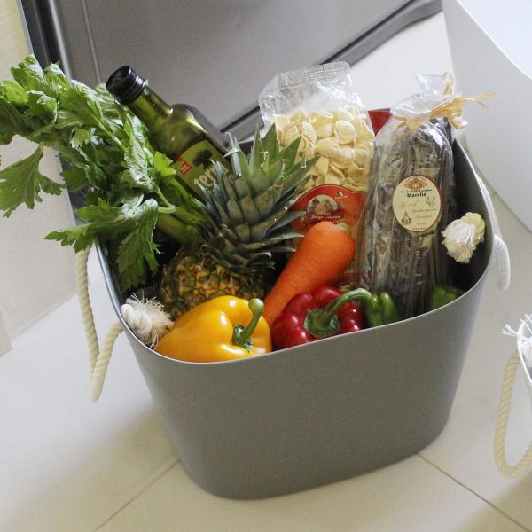 Panier de rangement Balcolore 19 litres Gris