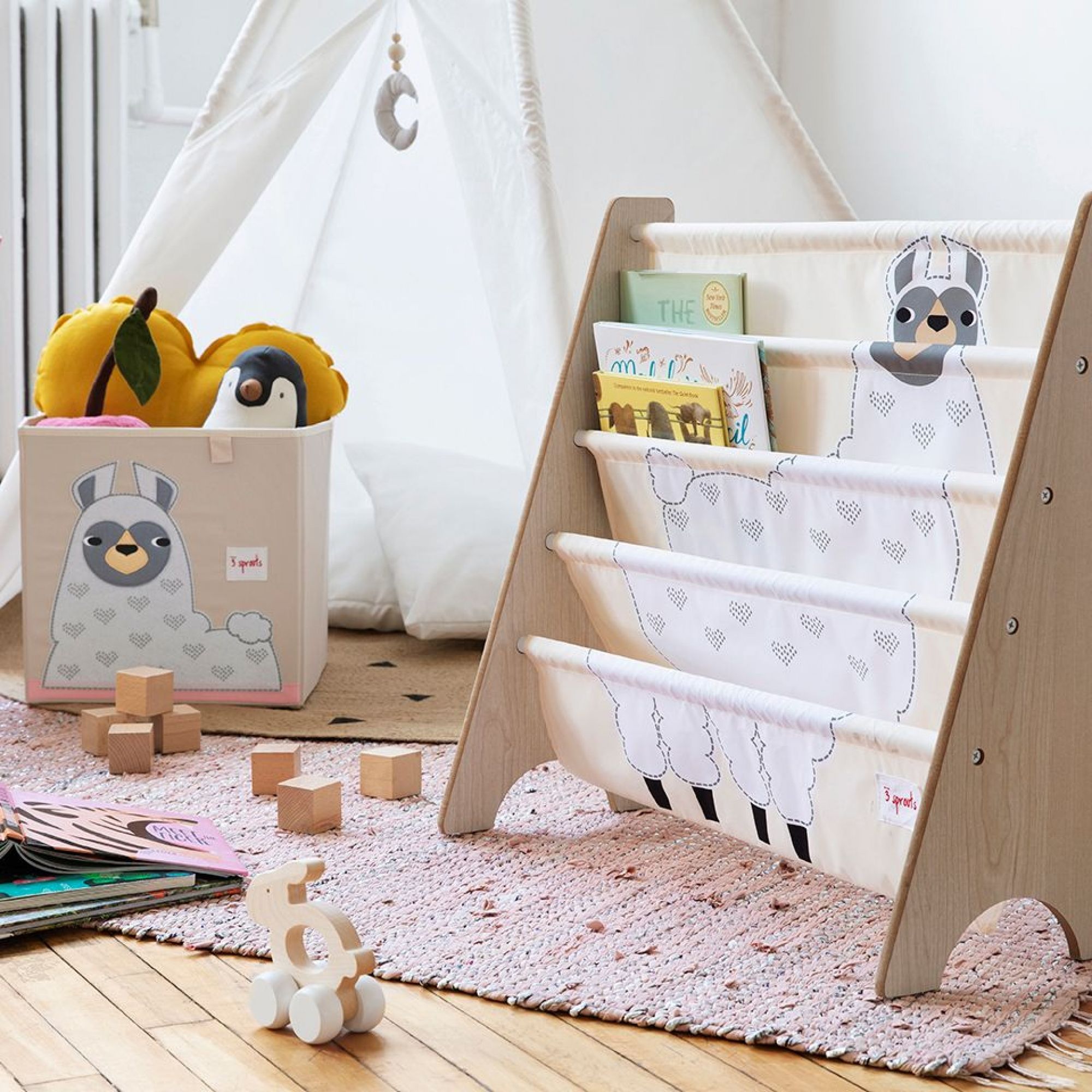 Bibliothèque à livres étagère de rangement jouets pour enfants