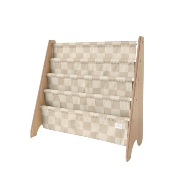 Bibliothèque enfant Damier beige