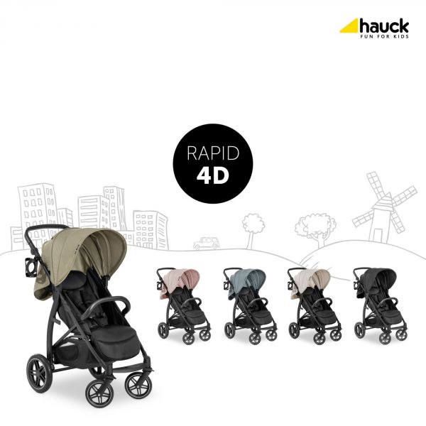 Poussette Rapid 4D Black