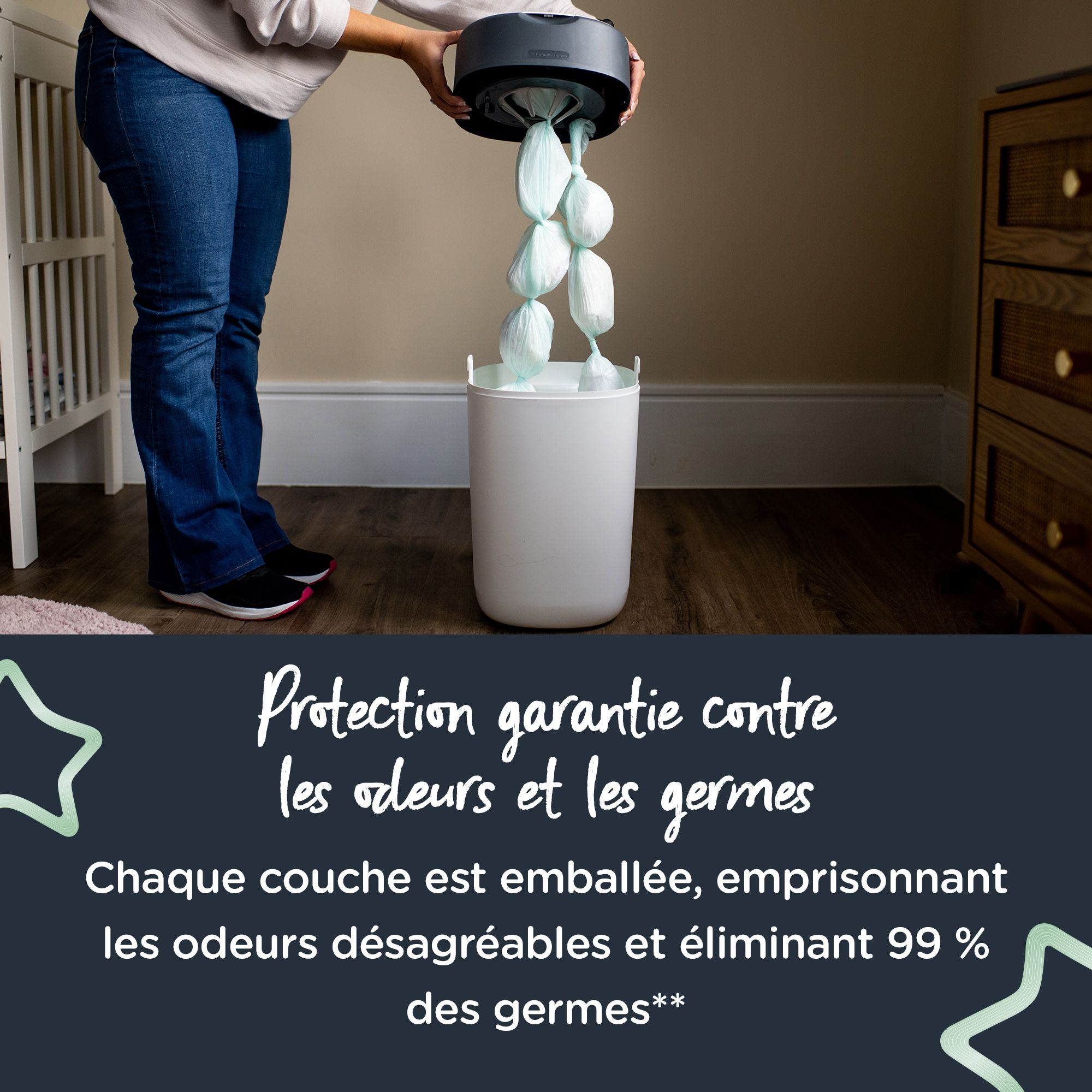 TOMMEE TIPPEE Recharges poubelle à couches Twist & click x18 pas