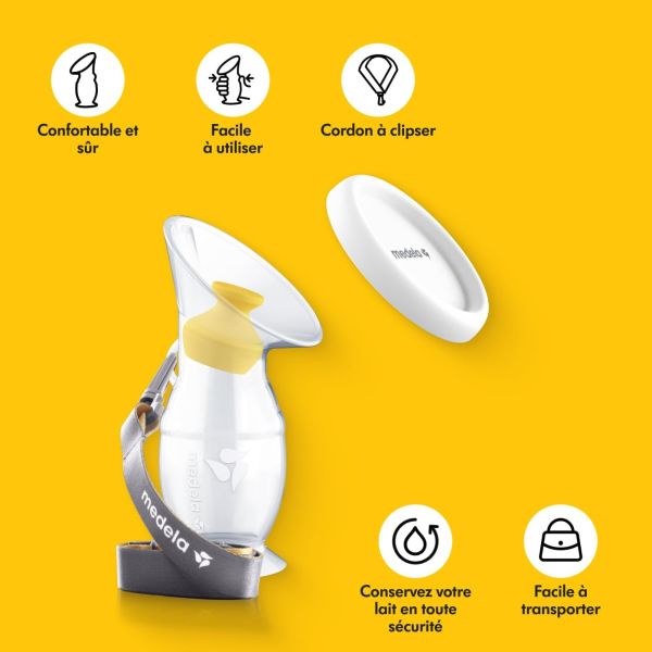 Recueil lait en silicone