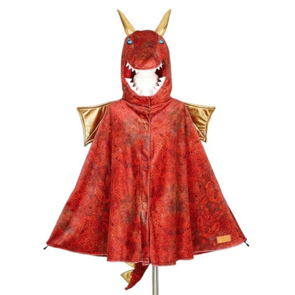 Déguisement Cape dragon rouge, 4 à 7 ans, 104-122 cm