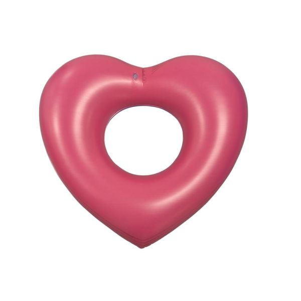 Bouée gonflable cœur rouge 90 cm