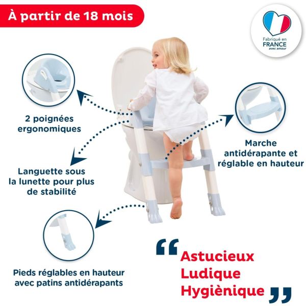 Réducteur de toilette Kiddyloo Fleur bleu