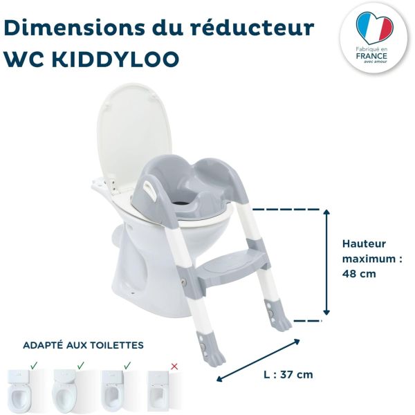 Réducteur de toilette Kiddyloo Gris charme