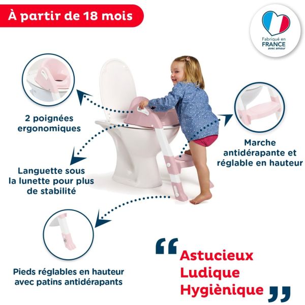 Réducteur de toilette Kiddyloo Rose poudré