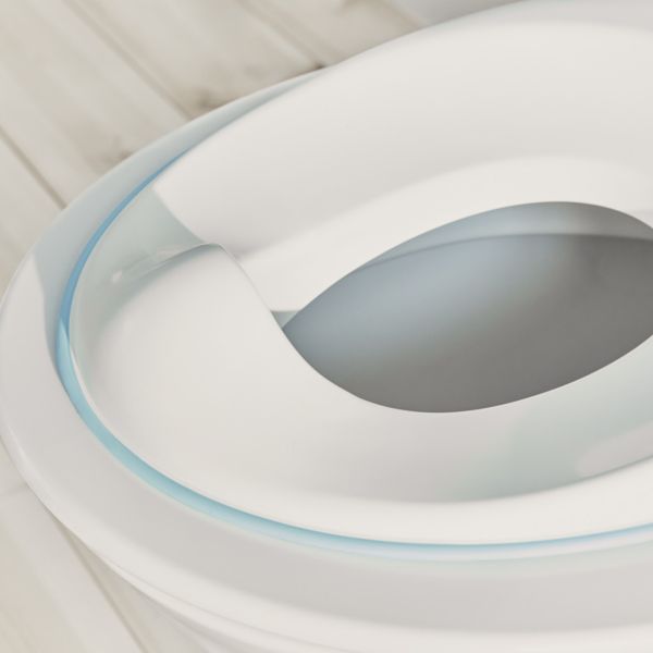 Réducteur de toilette blanc et turquoise