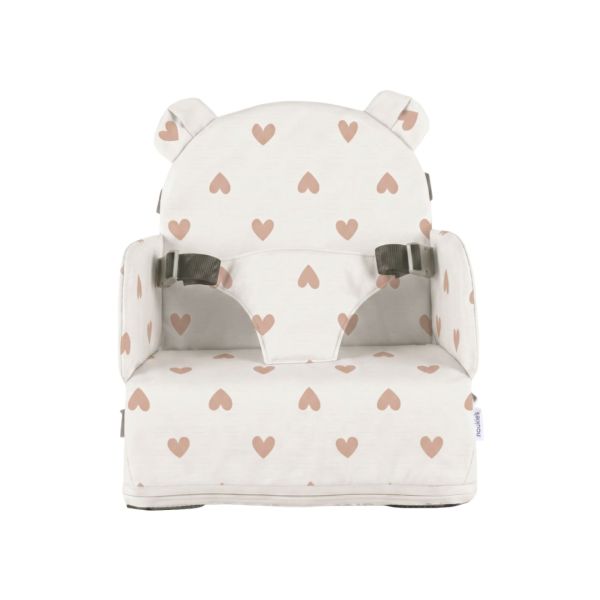 Rehausseur de chaise bébé pliable et imperméable Coeurs