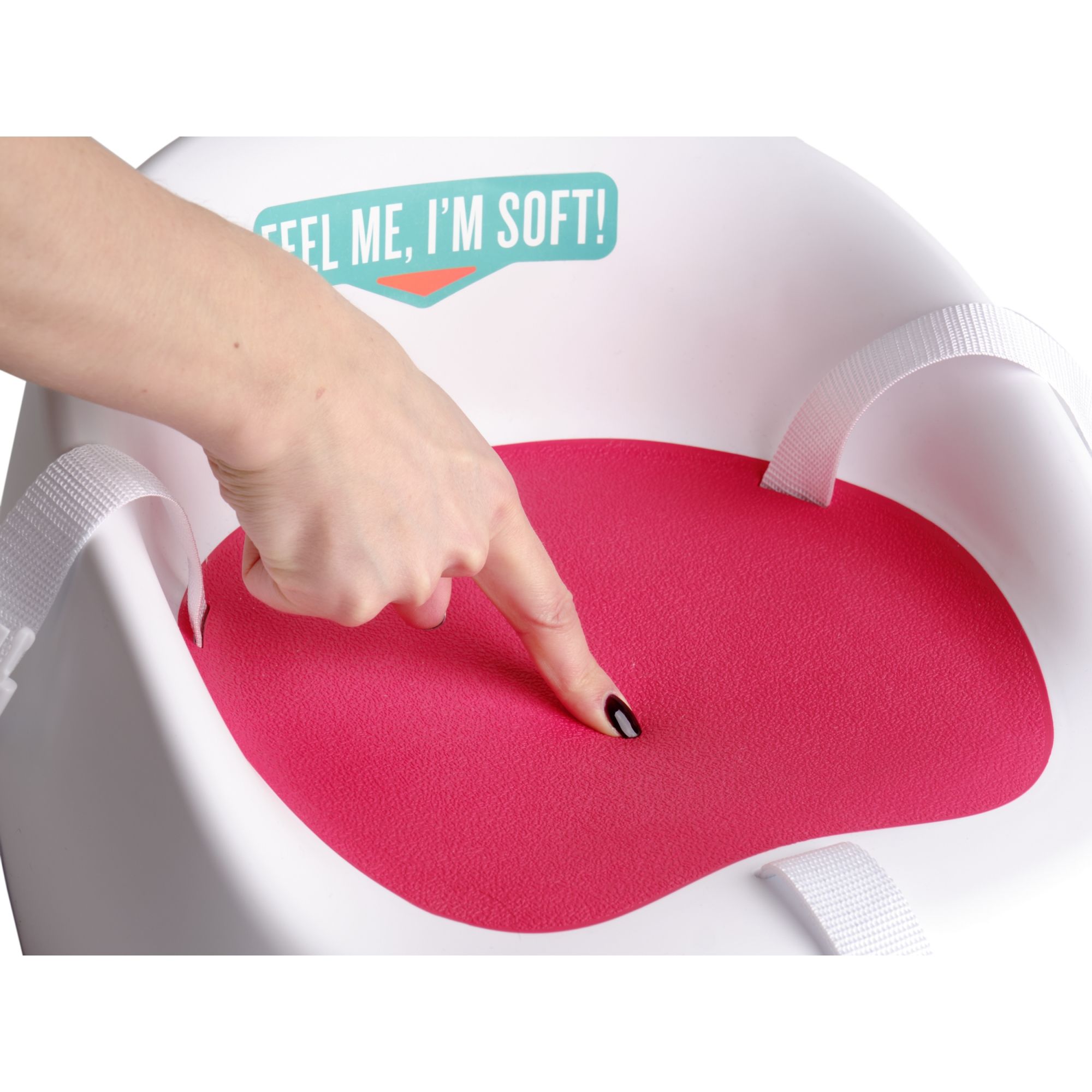 Coussin Rehausseur Pour Bébé/enfant – Ajustable, éponge Amovible, Lavable à La Main – Couleurs Bleu Ou Rouge, Cuir Synthétique