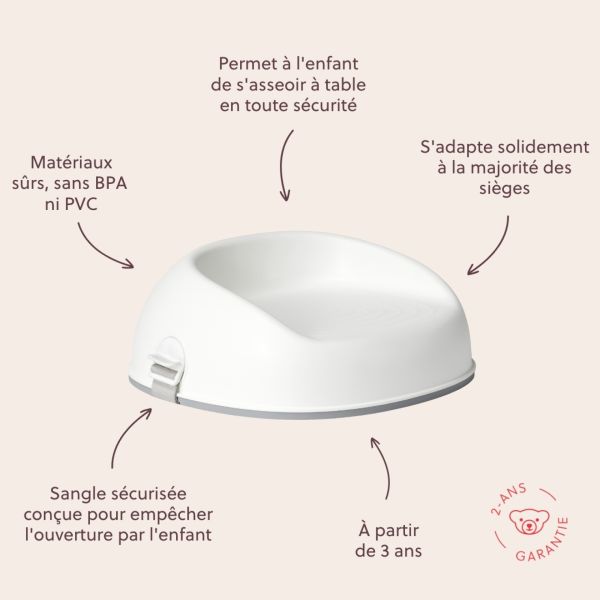 Rehausseur de chaise Blanc