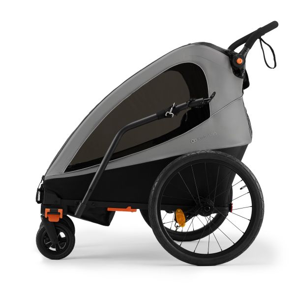Remorque vélo enfant 2en1 Nava walk Gris