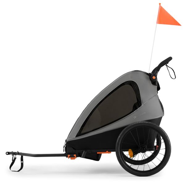 Remorque vélo enfant 2en1 Nava walk Gris