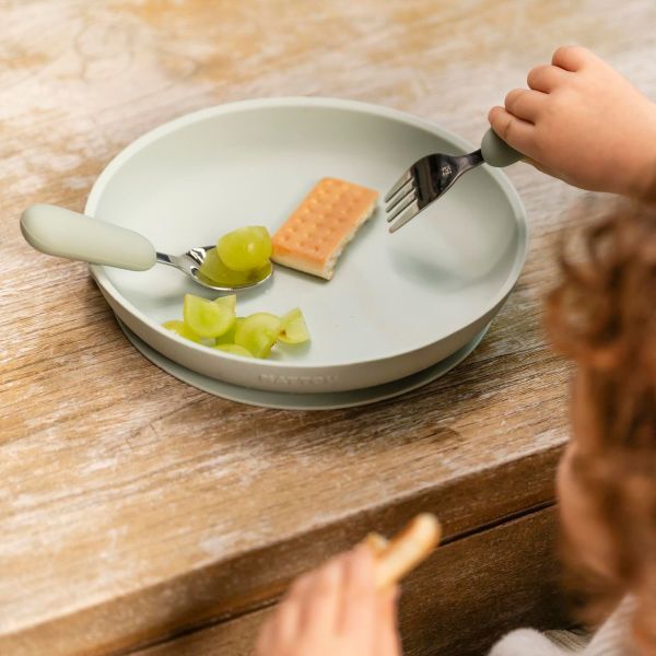 Set cuillère et fourchette inox vert
