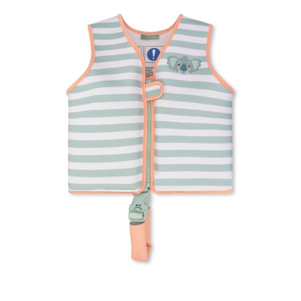 Gilet de natation enfant 3-6 ans - Rayures vertes