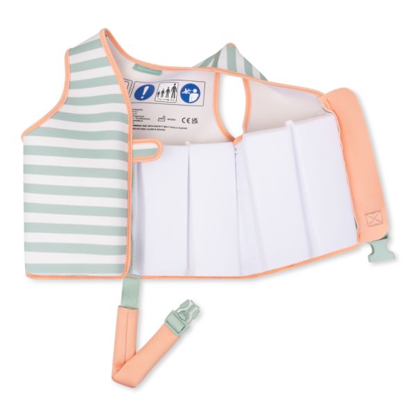 Gilet de natation enfant 3-6 ans - Rayures vertes