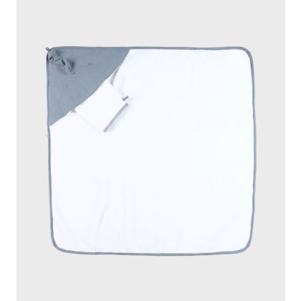 Cape de bain bébé avec gant Lino