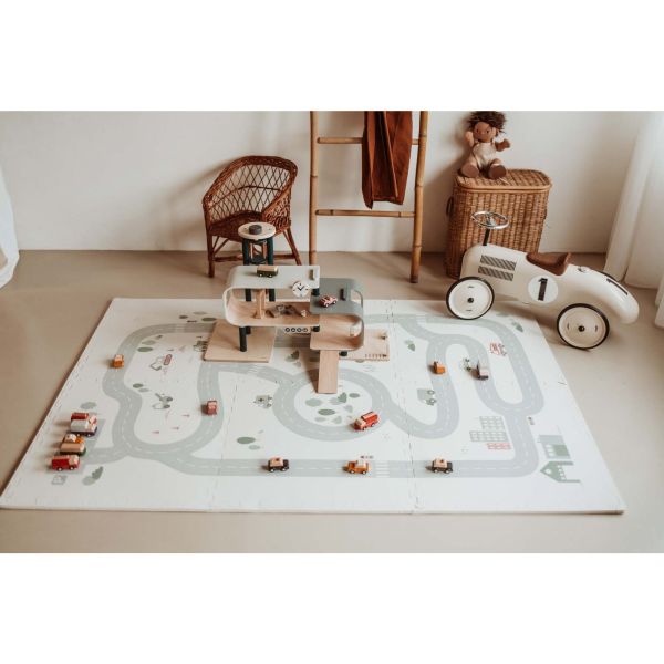Tapis puzzle & boite de rangement Tiloo - Roadmap