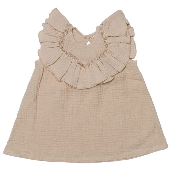 Robe évasée en gaze lin - 3 mois