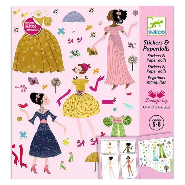 Pochette de stickers et Paper Dolls Robes des 4 saisons