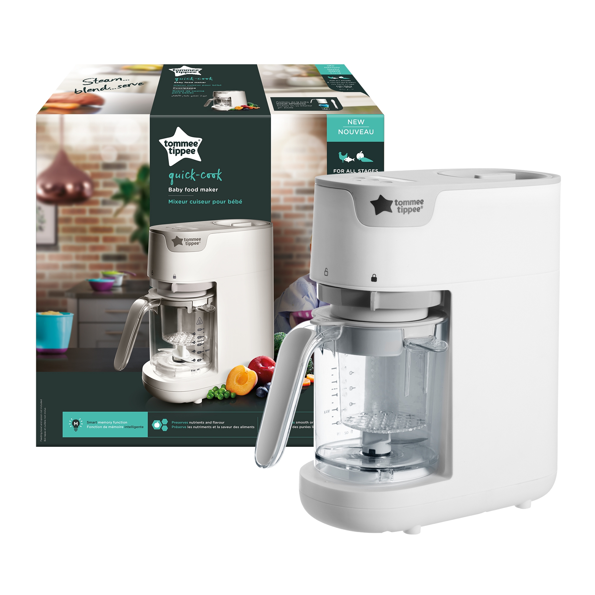 Tommee Tippee Robot Cuiseur Mixeur Vapeur Made In Bebe Tommee Tippee Robot Cuiseur Mixeur Vapeur Made In Bebe