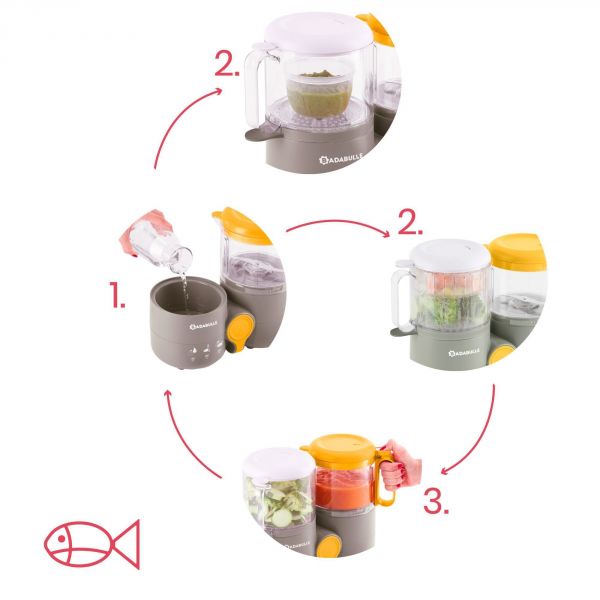 Robot Culinaire B-Easy + 1 Contenant 300ml + 1 Cuillère