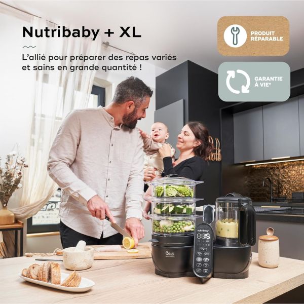 Robot culinaire multifonctions Nutribaby + XL Mineral Black