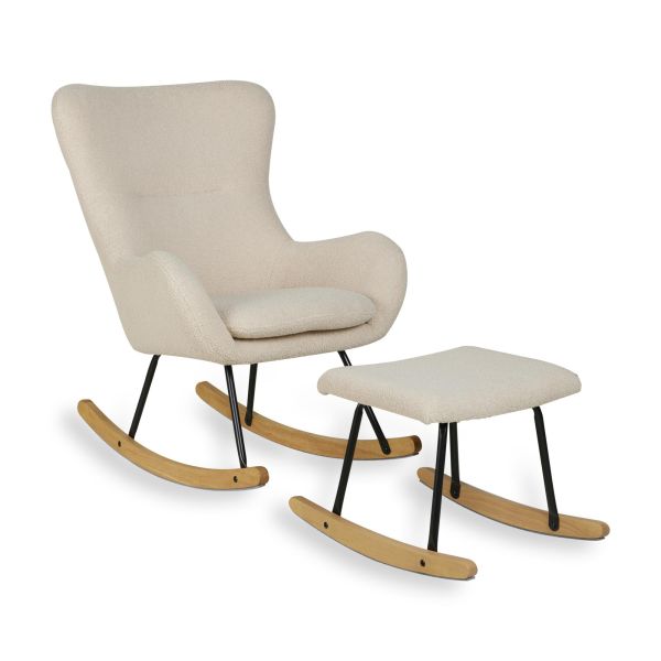 Fauteuil d'allaitement Basic Bouclette beige