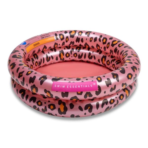 Piscine bébé Ø 60 cm Léopard rose dorée 2 anneaux