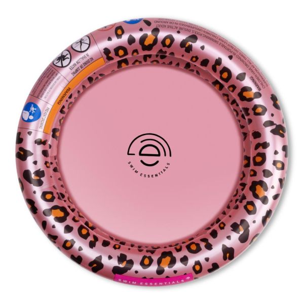 Piscine bébé Ø 60 cm Léopard rose dorée 2 anneaux