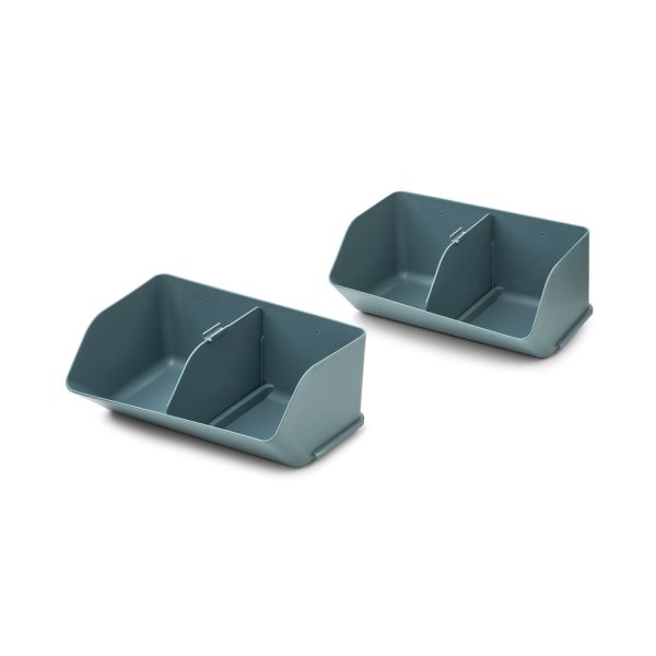 Lot de 2 organisateurs de bureau Rosemary Whale blue