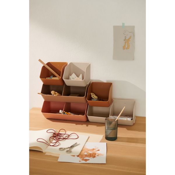 Lot de 2 petits organisateurs de bureau Rosemary Sandy