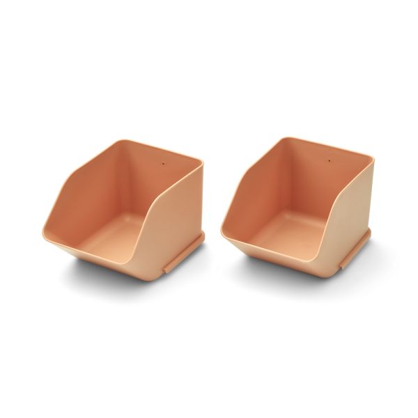 Lot de 2 petits organisateurs de bureau Rosemary Tuscany rose