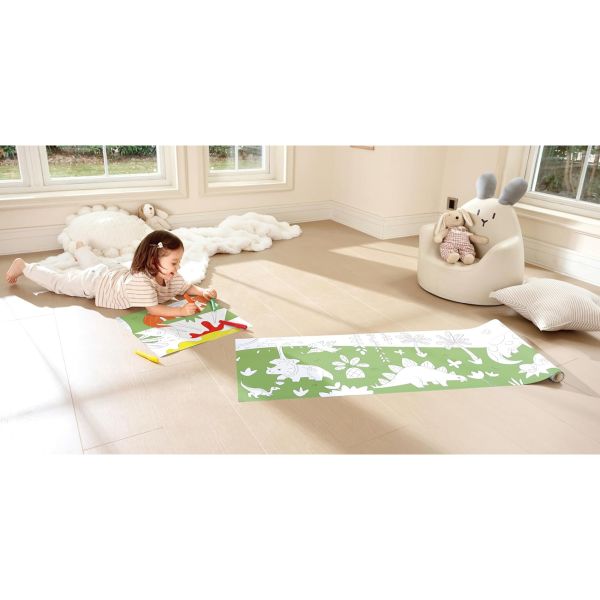 Rouleau à dessin enfant avec feutre dinosaure