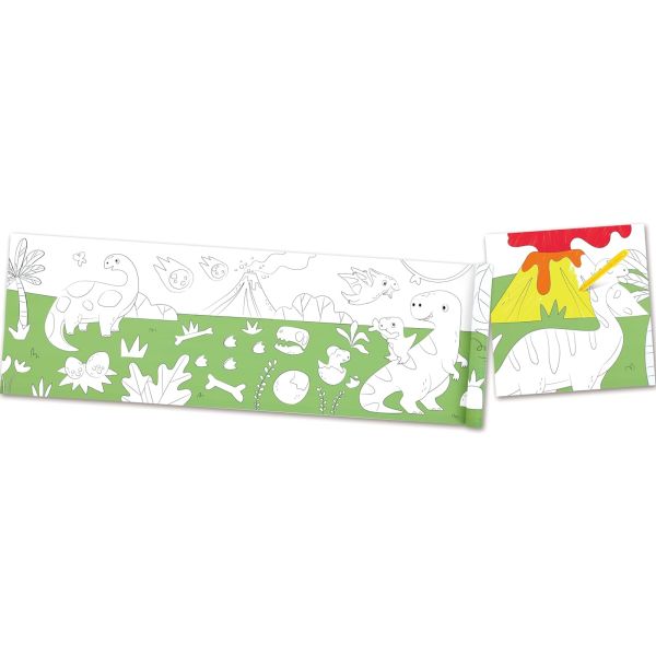 Rouleau à dessin enfant avec feutre dinosaure