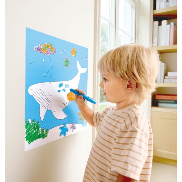 Rouleau à dessin enfant avec feutre Océan