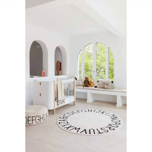 Tapis enfant rond Ø150 cm ABC Blanc