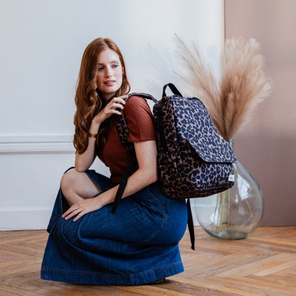 Sac à dos à langer Tokyo Léopard