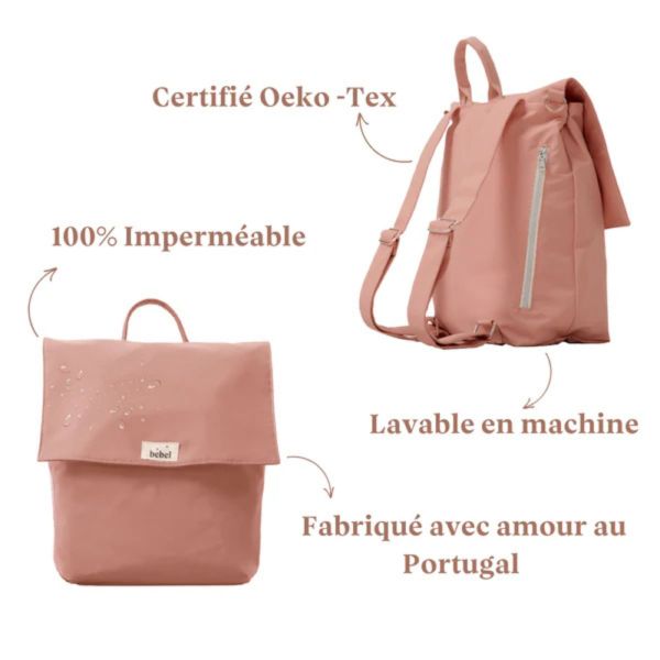 Sac à dos à langer Imper Blush