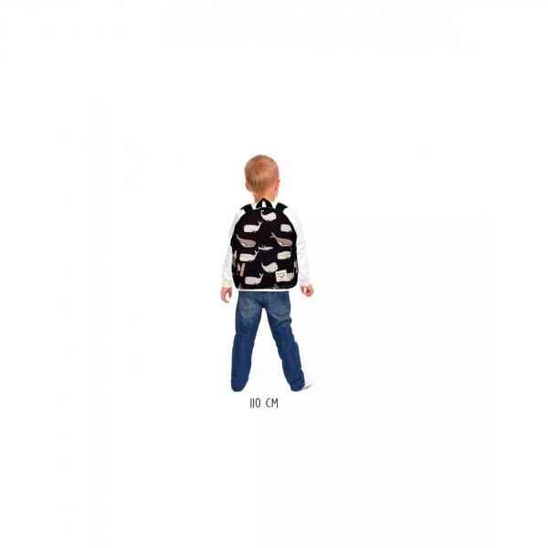 Sac à dos enfant Baleines et Cachalots Noir