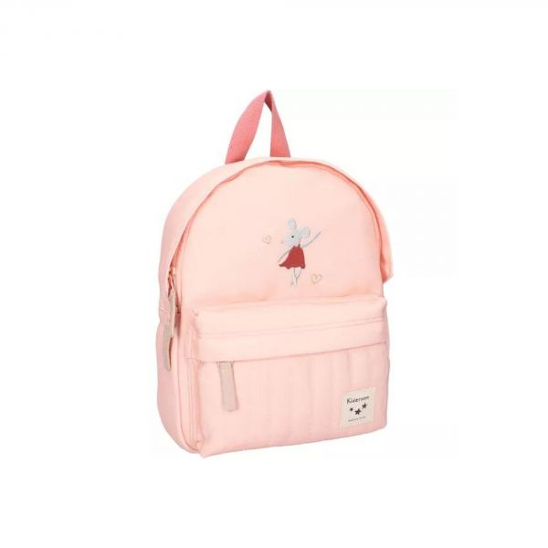 Sac à dos enfant brodé Tattle And Tales - Souris rose