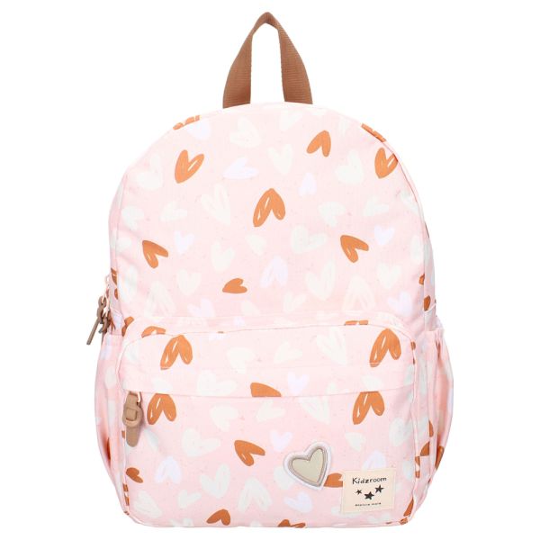 Sac à dos enfant Coeurs rose/caramel 36 cm