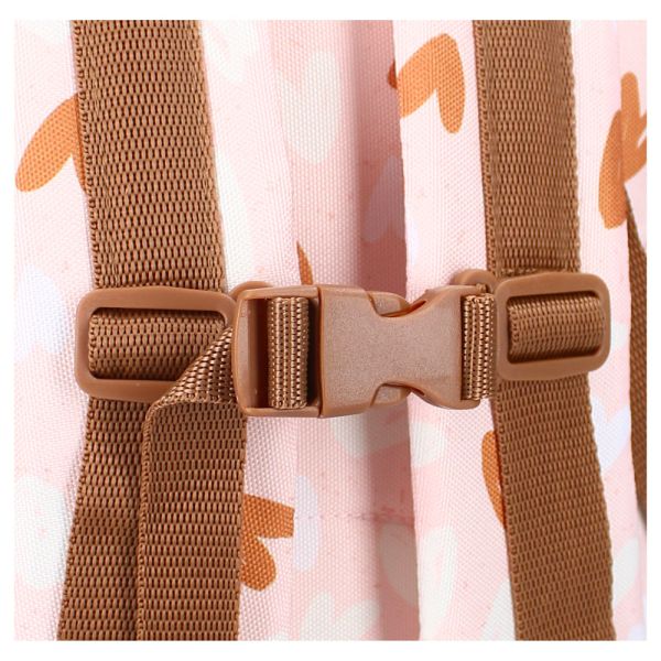 Sac à dos enfant Coeurs rose/caramel 36 cm