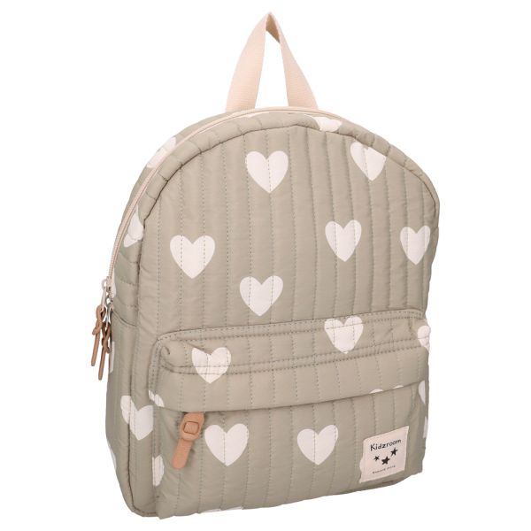 Sac à dos enfant Coeurs vert 31 cm