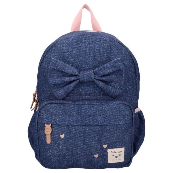 Sac à dos enfant neud bleu denim 36 cm