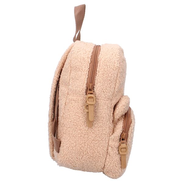 Sac à dos enfant ourson bouclette beige 27 cm